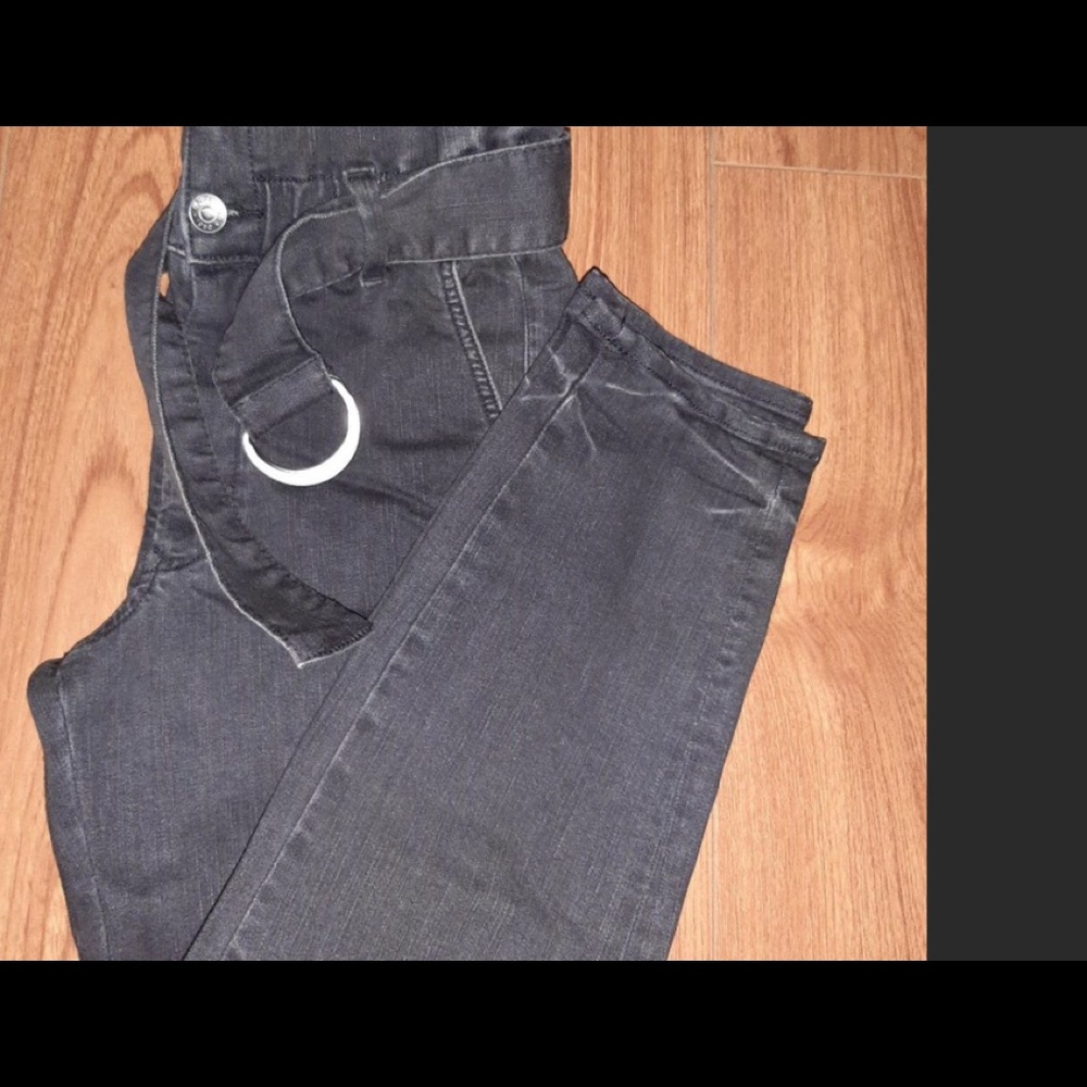 Super High Waisted Belted Paperbag Jeans